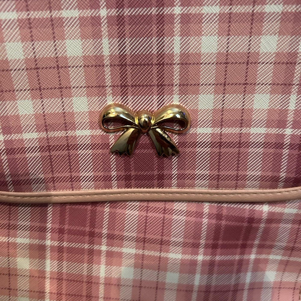 Pink plaid gingham coquette Lolita backpack cottage bag cosplay purse hot topic - Picture 9 of 9